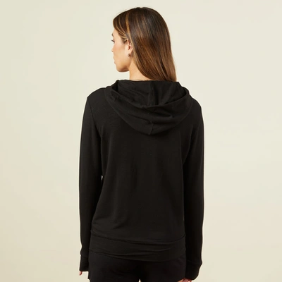 Monrow Hooded Sweatshirt In Black