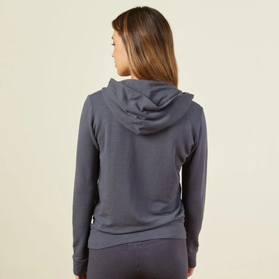 Monrow Supersoft Pullover Hoody In Vintage Black
