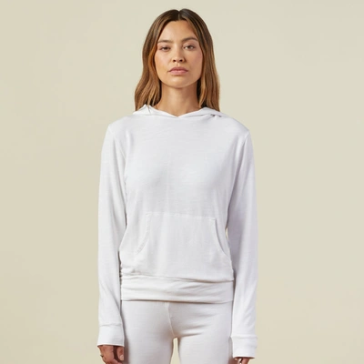 Monrow Supersoft Pullover Hoody In White