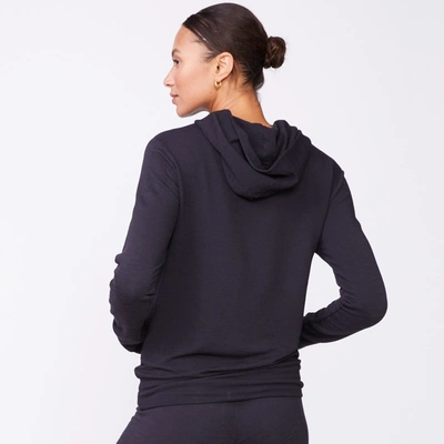 Monrow Supersoft Pullover Hoody In Faded Black