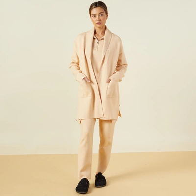Monrow Supersoft Sweater Knit Cardigan In Vanilla