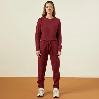 Shop Monrow Supersoft Sweater Knit Cuffed Jogger In Rhubarb