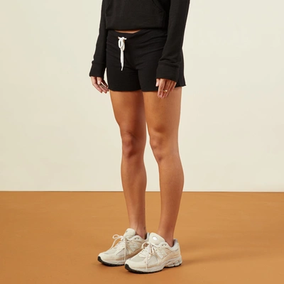 Monrow Supersoft Vintage Shorts - Black In Black