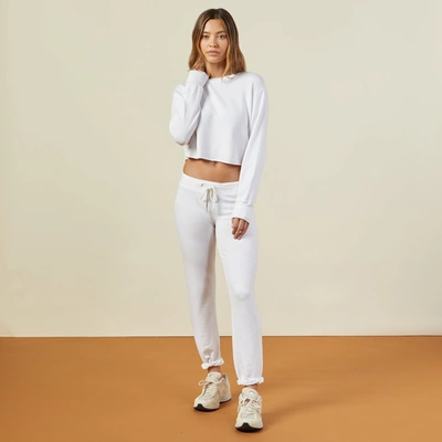 Monrow Supersoft Vintage Sweatpants In White