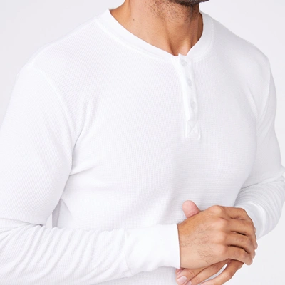 Monrow Thermal Henley In White