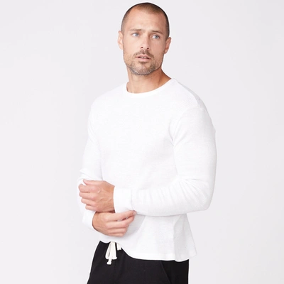 Monrow Thermal Long Sleeve Crew In White