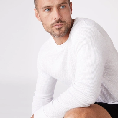 Monrow Thermal Long Sleeve Crew In White