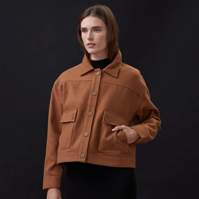 Monrow Weekend Jacket In Golden Brown