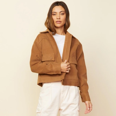 Monrow Weekend Jacket In Golden Brown