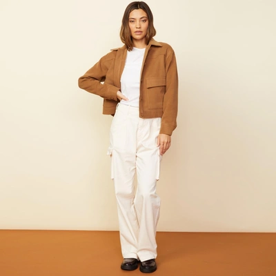 Monrow Weekend Jacket In Golden Brown