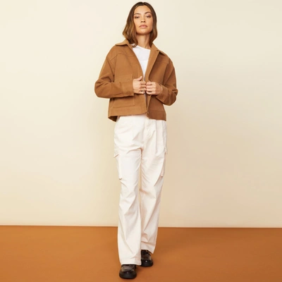 Monrow Weekend Jacket In Golden Brown