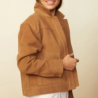 Monrow Weekend Jacket In Golden Brown