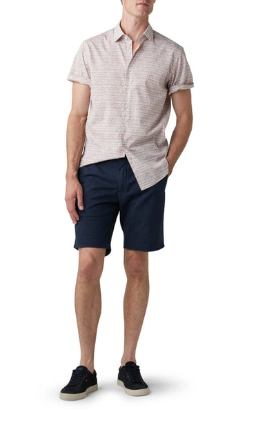 Rodd & Gunn Kirkwood Cotton Poplin Geo Print Sports Fit Button Down Shirt In Sunset