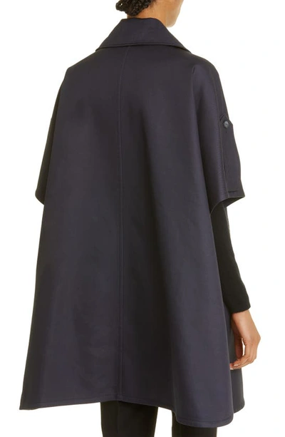 Max Mara Pernice Double-breasted Cape In Ultramarine