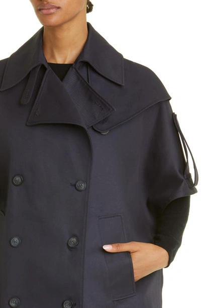Max Mara Pernice Double-breasted Cape In Ultramarine