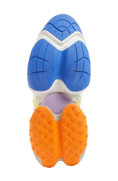 Balmain Unicorn Low-top Trainers In Neoprene And Leather In Electric Blue/ Light