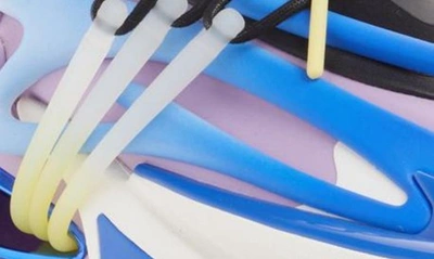 Balmain Unicorn Low-top Trainers In Neoprene And Leather In Electric Blue/ Light