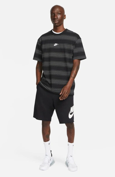 Shop Nike Club Alumni Sweat Shorts In Black/ White/ White