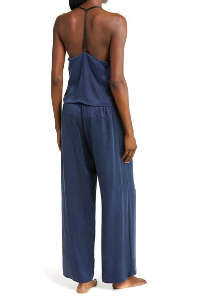 Shop Lunya Washable Mulberry Silk Pajamas In Deep Blue