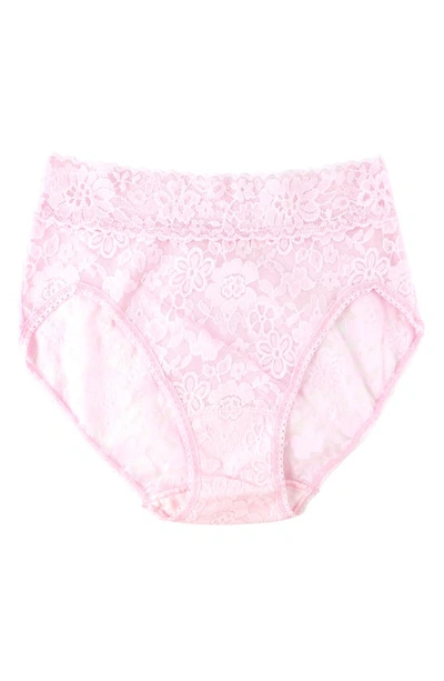 Shop Hanky Panky Daily Lace High Waist Briefs In Fairy Dust (pink)