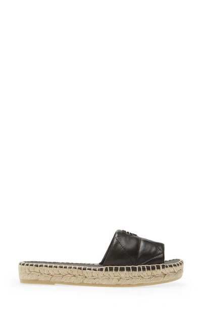 Shop Prada Quilted Leather Slide Sandal In Nero