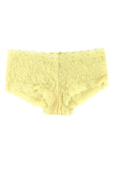 Shop Hanky Panky Signature Lace Boyshorts In Smile More (yellow)
