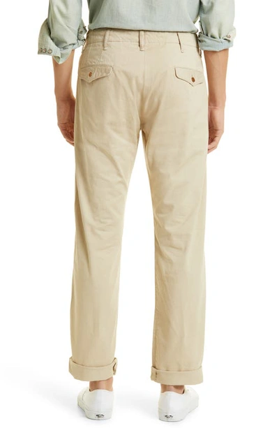Shop Double Rl Officer Cotton Twill Chino Pants In Stone