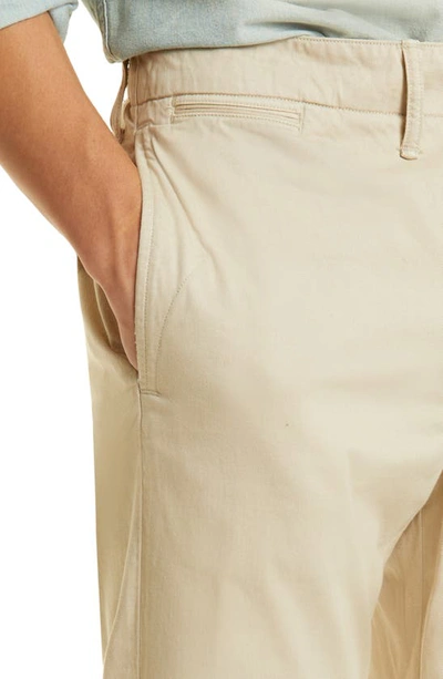 Shop Double Rl Officer Cotton Twill Chino Pants In Stone