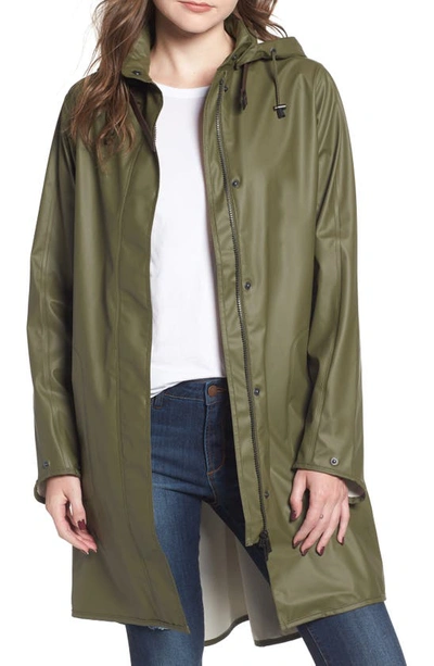 Shop Ilse Jacobsen Hooded Raincoat In Army