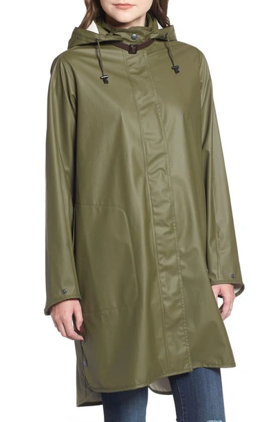 Shop Ilse Jacobsen Hooded Raincoat In Army