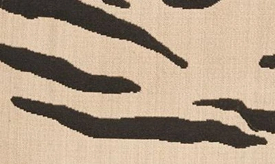 Shop Stella Mccartney Tiger Stripe Wool & Cotton Blend Faux Wrap Skirt In 9907 - Raffia