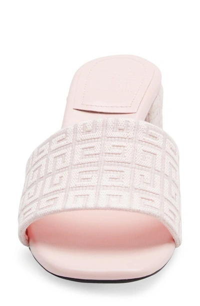 Shop Givenchy 4g Block Heel Slide Sandal In Tender Pink