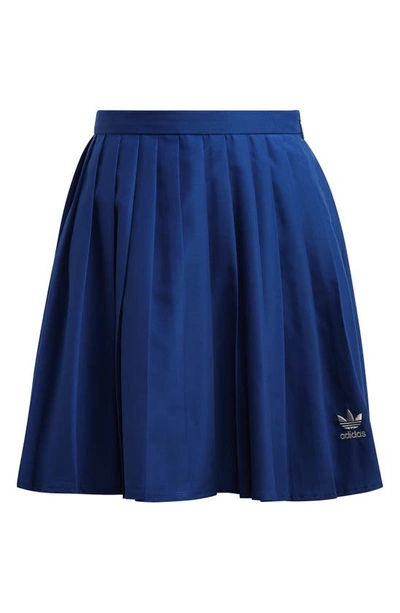 Shop Adidas Originals Recycled Polyester Pleated Skirt In Victory Blue