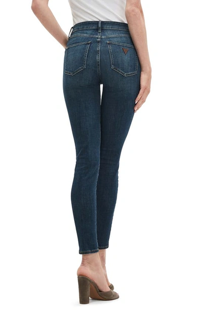 Shop Guess 1981 High Waist Ankle Skinny Jeans In Maya Bay