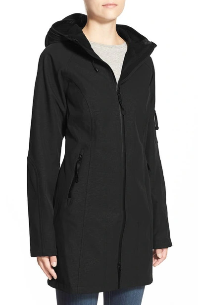 Shop Ilse Jacobsen Regular Fit Hooded Raincoat In Black
