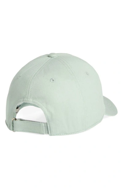 Shop Moncler Splatter Logo Twill Baseball Cap In Mint Green