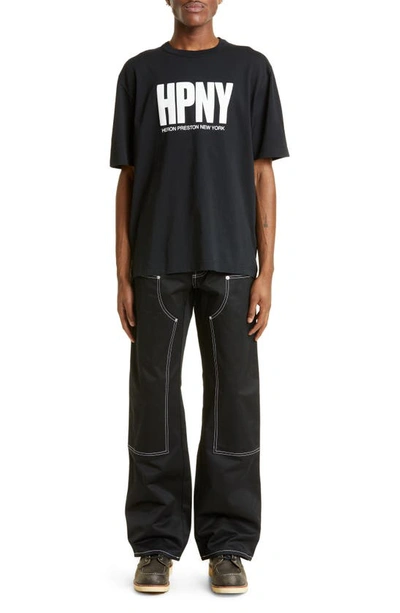Heron Preston Logo Graphic Tee In Black White