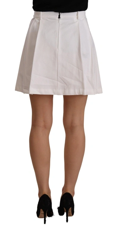 Shop Ermanno Scervino Chic High Waist A-line Mini Women's Skirt In White