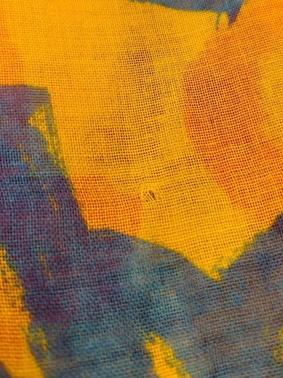 Mcm Lemon Chrome Silk/modal Jacquard Brushed Logo Edge Scarf In Yellow Lemon