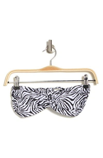 Shop Vyb Tommie Zebra Stripe Bandeau Bikini Top In Black