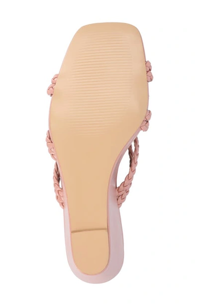 Shop Journee Collection Baylen Braided Strappy Wedge Sandal In Blush