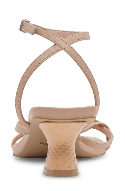 Shop Dolce Vita Baylor Kitten Heel Ankle Strap Sandal In Cream Leather