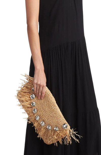 Shop Btb Los Angeles Sera Straw Clutch In Natural