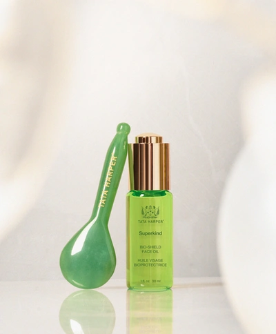 Tata Harper Bio-shield Face Oil And Gua Sha Sculpting Spoon Set In Default Title