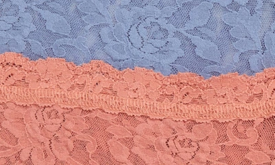 Hanky Panky Assorted 2-pack Lace Boyshorts In Himalayan Pink/ Chambray