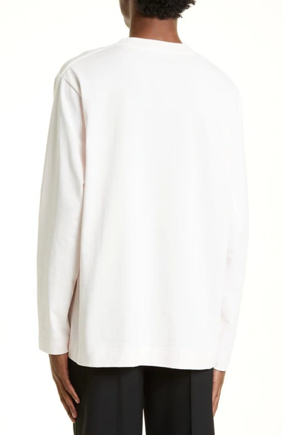 Shop Simone Rocha Daisy Embroidered Long Sleeve T-shirt In Pink