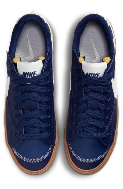 Shop Nike Blazer Low '77 Jumbo Sneaker In Midnight Navy/ Sail/ Gum Brown