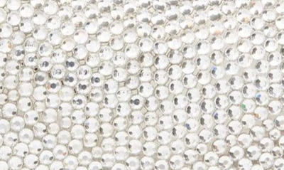 Judith Leiber Lamour Petite Coeur Heart Clutch In Silver Rhine