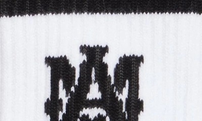 Shop Amiri M.a. Logo Crew Socks In Black/white