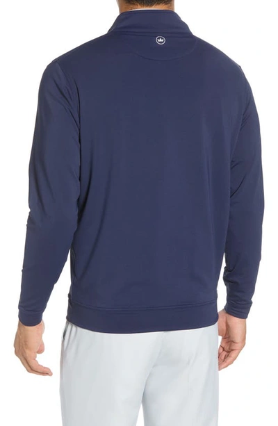 Shop Peter Millar Perth Performance Quarter Zip Sweatshirt In Navy